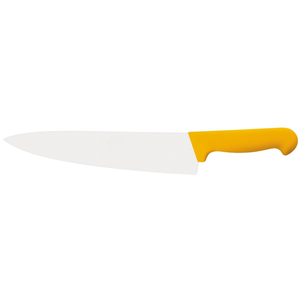 Couteaux de chef robustes, lame en acier inoxydable de 300 mm avec manche ergonomique jaune pour la découpe de viande en cuisine commerciale - Product Image 1