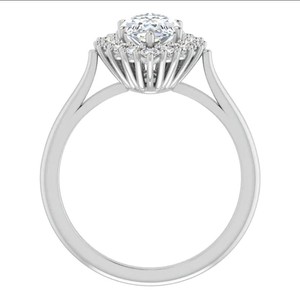 Bague en moissanite taille marquise 12x6mm en argent sterling 925 plaqué or, solitaire de luxe pour fiançailles, mariage ou promesse, pour femme - Product Image 2