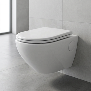 WC suspendu mural Titan, standard européen, en céramique, cuvette en porcelaine, sanitaires modernes pour salle de bain - Product Image 3