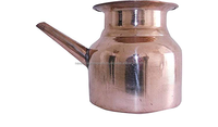 Pot en cuivre pur Ganga Sagar Lota Karwa Lota Karwa Chauth pour Pooja Aarti Hawan à usage religieux, pot à eau en cuivre