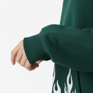 Sudadera con capucha de diseño superior con estampado puff, efecto deslavado por el sol, oversize, con serigrafía personalizada, para hombre, talla grande, para otoño - Product Image 5