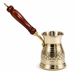 Engraved Brass Finish Turkish Greek Arabic <b>Coffee</b> Pot Stovetop <b>Coffee</b> Maker Cezve Ibrik Briki <b>Coffee</b> Pot - Product Image 4