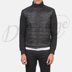 Chaqueta de invierno azul marino personalizada para hombre, ligera, acolchada, informal, con múltiples bolsillos, cálida, con cremallera, tipo puffer. - Product Image 6