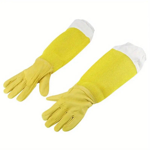 Gants d'apiculture à manchette longue, gants de protection en cuir souple résistants aux piqûres pour apiculteurs, vente en gros - Product Image 1