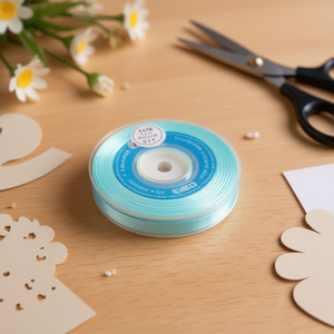 Nastro in Raso Ilan 0,6cm 25Y Blu Piscina D09 - Product Image 2