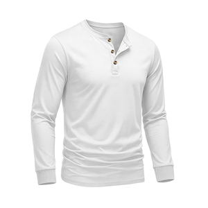 T-shirt décontracté à manches longues pour homme, couleur personnalisée, t-shirt à manches longues respirant et ajusté pour homme - Product Image 2