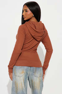 Custom Ladies Rib Knit Hoodie Jacket Full Zip Casual Streetwear Clothing OEM ODM Wholesale Supplier USA - Product Image 2