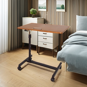 Table de lit d'hôpital pliable et réglable en hauteur au design moderne et élégant, bureau debout en métal pour ordinateur portable pour la maison, la chambre à coucher, la salle à manger, l'école - Product Image 3