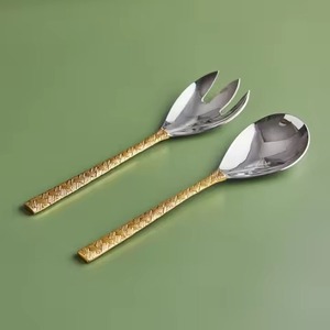 Premium Decorative Metal Salad <b>Server</b> for Contemporary Dining Room and Kitchen Presentation - Product Image 6