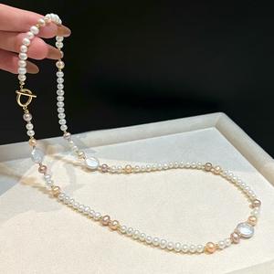 สร้อยคอหลายชั้นสุดหรู พร้อมผมยาวพิเศษ ประกายแสงสวยงาม ประดับด้วยไข่มุกธรรมชาติ ให้ความรู้สึกหรูหราและเบาสบาย - Product Image 2