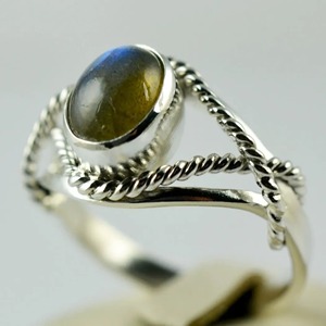 Labradorite <b>Ring</b> 925 Sterling <b>Silver</b> Handmade <b>Boho</b> Statement Promise Jewelry for Women Natural Oval Shape Gemstone Jewelry - Product Image 2