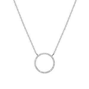 KIVORA Trendy Moissanite Pendant Necklace 925 Silver Rhodium Plated Brilliant Cut Geometric Minimalist Everyday Wear <b>Gift</b> Party - Product Image 4