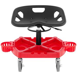 Sgabello da Garage Regolabile in Altezza 18-23 Pollici con Ruote Girevoli a 360 Gradi, Capacità 300 Libbre, Ampio Vassoio Portautensili, Ruote Girevoli a 360 Gradi da 4 Pollici - Product Image 4