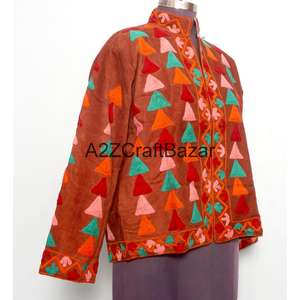 Chaqueta Cotrise Bordada a Mano con Diseño Vintage, Forro de Algodón Ecológico y Transpirable, Ropa de Abrigo de Invierno para Fiestas y Eventos - Product Image 4