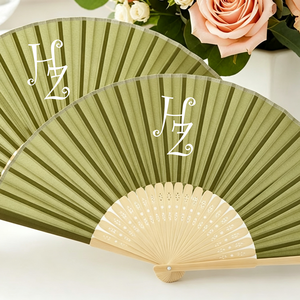 <span class=keywords><strong>Abanicos</strong></span> de Seda Personalizados con Iniciales, <span class=keywords><strong>Abanicos</strong></span> para Bodas al por Mayor, Recuerdos para Damas de Honor, Regalos para Damas de Honor, <span class=keywords><strong>Abanicos</strong></span> de Bambú - Product Image 2