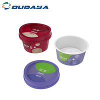 100g 130Ml Pp vaso de plástico Mciwavable vasos desechables con tapas postre pastelería taza con cuchara