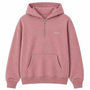 Sweat-shirt à capuche surdimensionné respirant avec logo personnalisé pour homme, en molleton épais de coton, fermeture éclair quart de tour, OEM - Product Image 1