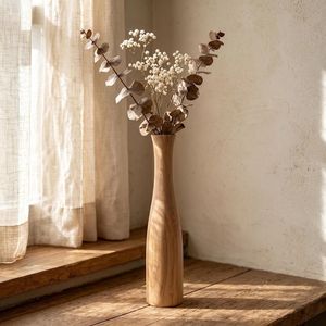 Vase à fleurs en bois, lot de 2 pièces de tailles différentes, jardinières en bois de bonne qualité, décoration de table, vente chaude - Product Image 1