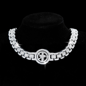 Pendentif croix plaqué très demandé avec strass, style hip-hop, unisexe, bijou tendance pour le quotidien, pour l'exportation - Product Image 4