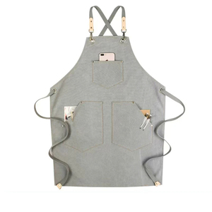 Delantal de Trabajo HARAZ INTERNATIONAL HRE-91 Unisex de Cuero Genuino Marrón, Diseño Cruzado en la Espalda, Antipolvo, Detectable por Rayos X, Profesional - Product Image 2