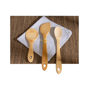 Juego de Utensilios para Saltear de Bambú de Alta Calidad, Espátula y Cuchara de Madera Natural Resistentes al Calor, Herramientas de Cocina para Uso Diario - Product Image 5