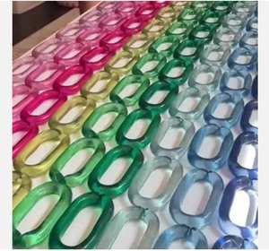 Chaîne de séparation en acrylique surdimensionnée pour décoration murale, liens décoratifs en résine pour artisanat DIY et aménagement intérieur - Product Image 1