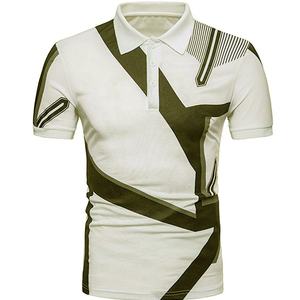 Polo décontracté à manches courtes pour hommes, impression par sublimation, joli design, t-shirts de tennis en blocs de couleurs - Product Image 5