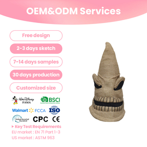 Sombrero <span class=keywords><strong>de</strong></span> Espantapájaros <span class=keywords><strong>de</strong></span> Yute con Diseño Puntiagudo para Decoración <span class=keywords><strong>de</strong></span> Halloween, Servicio OEM/ODM, Certificado por Walmart y FCCA - Product Image 1