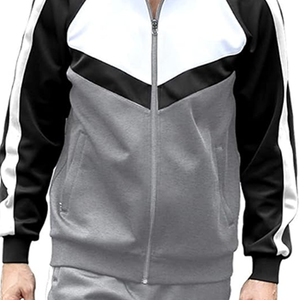 Conjunto Deportivo de 2 Piezas Pro Track Unisex, Personalizado con Impresión OEM, 100% Algodón, con Cremallera Completa, para Correr y Hacer Ejercicio, Venta al Por Mayor - Product Image 3