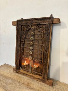 Decoración de Pared para el Hogar Hecha a Mano, Estilo Art Deco, Tallada en Madera y Latón, Multifuncional, Duradera, para Sala de Estar, Dormitorio, Comedor - Product Image 3