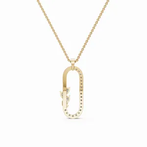 Collar con Colgante de Diamantes Cultivados en Laboratorio para Mujer, Oro Amarillo de 18K, 31 Diamantes, Certificado IGI VVS, para Bodas y Fiestas - Product Image 3