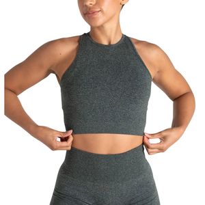 Custom Womens High Neck Seamless Sports Bra Gym Fitness Yoga Crop Top <b>Stretch</b> Breathable Activewear OEM Wholesale - Product Image 2