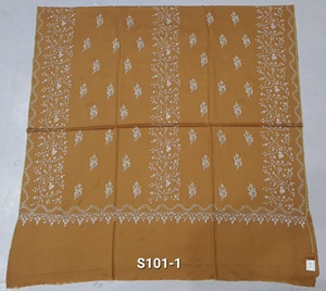 Semi <b>Pashmina</b> hand needle work <b>shawls</b> - Product Image 3