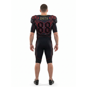 Uniforme de football américain sur mesure OEM Elite pour hommes, jersey et pantalon sublimés en Cordura Poly extensible 350GSM avec nom d'équipe - Product Image 2