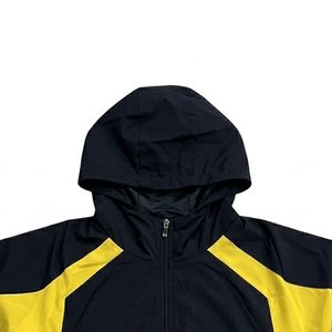 Ensembles de survêtements coupe-vent sportifs d'hiver pour hommes, 100 % polyester, imperméables, jaunes et noirs, avec logo personnalisé, très demandés, prêts à l'emploi (RTS) pour l'extérieur - Product Image 2