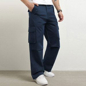 Pantalones Cargo Holgados para Hombre, Estilo Utilitario, Corte Holgado, Estilo Urbano - Product Image 4