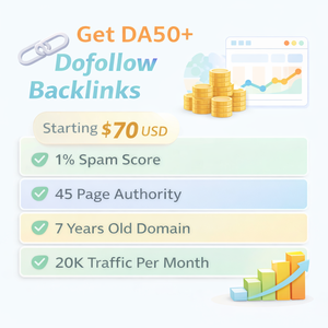 ตรวจสอบลิงก์กลับจากเว็บไซต์ที่มีอำนาจสูง DA50+ |   บริการ SEO คะแนนสแปม 1% - Product Image 2