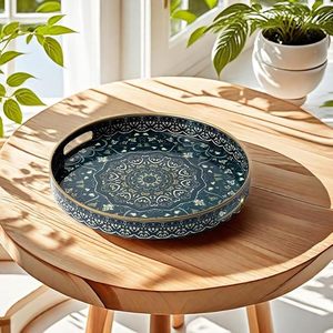 Nueva Bandeja de Servicio Multifuncional con Diseño de Mandala de Madreperla, para Té, Desayuno, Comida, Vajilla para el Hogar, Utensilios de Cocina - Product Image 2