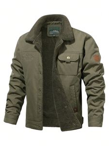 Men's Sherpa Lined <b>Corduroy</b> Bomber <b>Jacket</b> – Warm Winter Casual Outerwear - Product Image 6