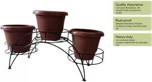 Support de plantes en métal pour plusieurs plantes, support de pot d'intérieur et d'extérieur, support de balcon, support de salon, présentoir de plantes, support de plantes en métal durable - Product Image 4