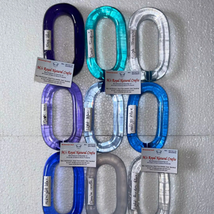 Eslabones de Cadena de Resina Ecológicos al por Mayor, Colores y Tamaños Personalizables, Perlas de Imitación Multicolor Hechas a Mano - Product Image 1