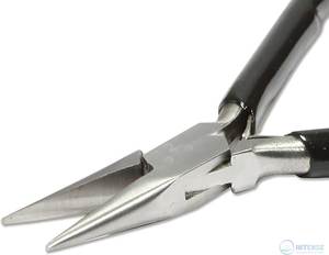 คีมปากแหลมสแตนเลส ปลายแหลมพิเศษ ขนาด 4.5 นิ้ว ด้ามจับ PVC พร้อมสปริงคู่ สำหรับงานเครื่องประดับ สร้อยข้อมือ - Product Image 3