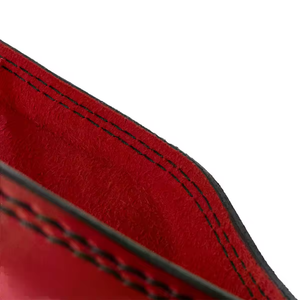 Cinturón de Cuero Rojo para Levantamiento de Pesas con Soporte Lumbar Acolchado y Hebilla Ajustable para Fisicoculturismo, Powerlifting y Entrenamiento en el Gimnasio - Product Image 3