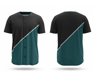 เสื้อเบสบอลทีมแบบสั่งทำพิเศษ พร้อมชื่อและหมายเลข  พร้อมโลโก้และหมายเลขตามสั่ง |   ฐานผ้าโพลีเอสเตอร์ที่ระบายอากาศได้ดี - Product Image 5