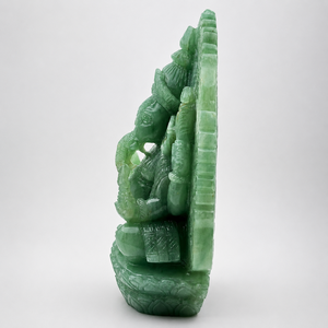 Statue de Ganesha en jade australien sculptée à la main, jade vert naturel, idole du dieu hindou, grande décoration spirituelle pour la maison - Product Image 2