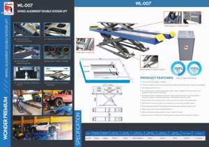 Plataforma Elevadora Hidráulica Tipo Tijera TAYO con Mesas Dobles para Alineación de Ruedas y Mantenimiento de Vehículos - Product Image 2