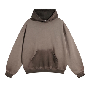 Sudadera con Capucha de Algodón 100% French Terry, Estilo Casual Urbano, con Logotipo Personalizado, Lavado Ácido, para Hombre, Venta al Por Mayor - Product Image 3