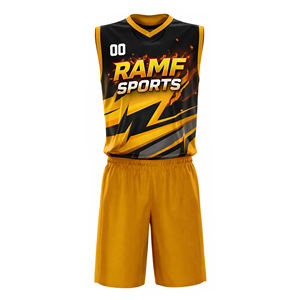 Camiseta de Baloncesto para Hombre de Alta Calidad al por Mayor, Ropa Deportiva Transpirable de Malla, Camiseta y Pantalones Cortos de Baloncesto Reversibles - Product Image 1