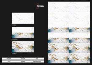 Azulejos de Pared de Cerámica Brillante y Elegantes de 12x24 Pulgadas, Estilo Contemporáneo para Aplicaciones en Paredes Interiores de Cocinas y Baños Modernos - Product Image 4