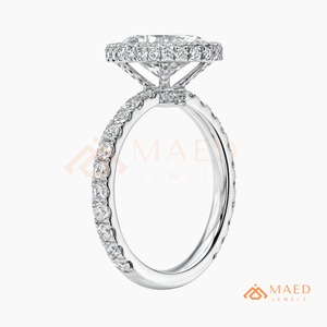 925 Sterling Silver Oval Cut Moissanite Halo Engagement Ring Luxury Bridal Jewelry Gift Women USA Trend - Product Image 6